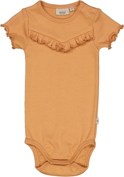 Wheat Body Rib Ruffle SS - Sandstone